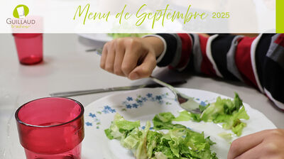 Menus scolaires de septembre 2025